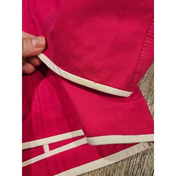 Lafayette 148 pink blazer button front jacket white piping womens large xl 14 - Picture 8 of 8